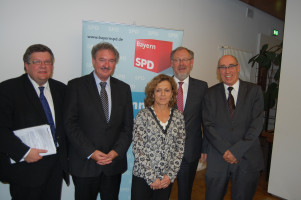 Volkmar Halbleib MdL, Außenminister Jean Asselborn, Prof. Dr. Gisela Müller-Brandeck-Bocquet, Staatssekretär a.D. Walter Kolbow, Prof. Eberhard Grötsch